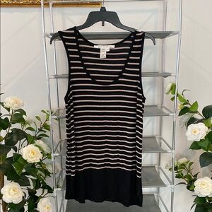 Black and Tan Striped Women's Top